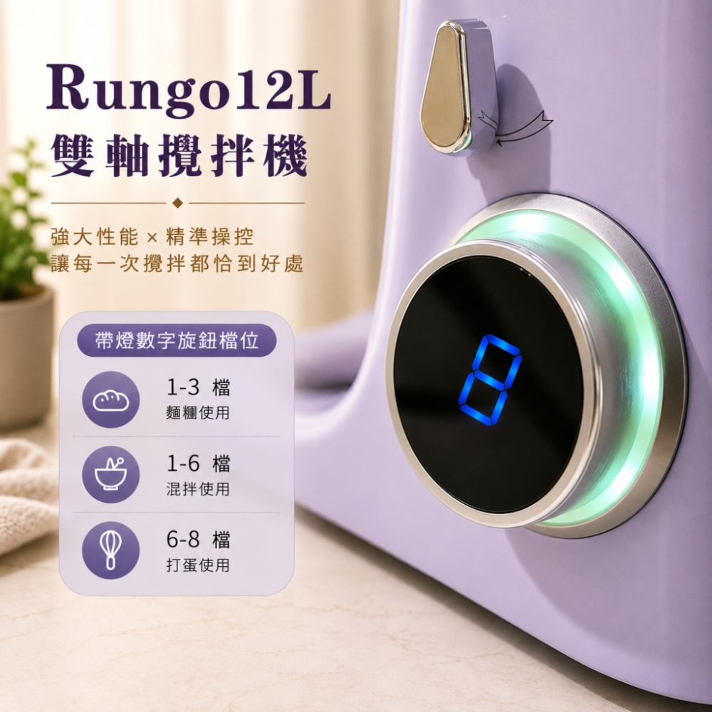 Rungo 12L雙軸桌上型攪拌機