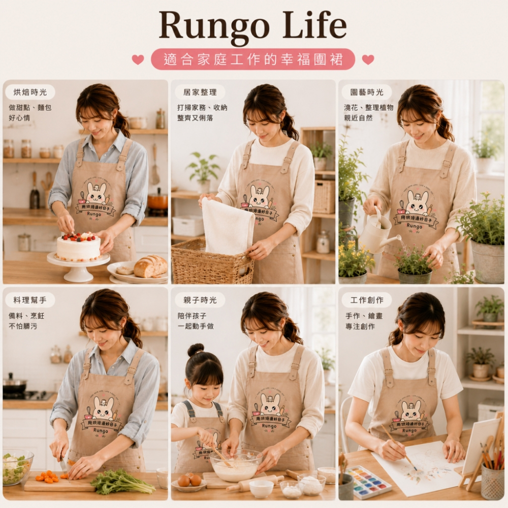 Rungo Life 幸福系防水帆布圍裙